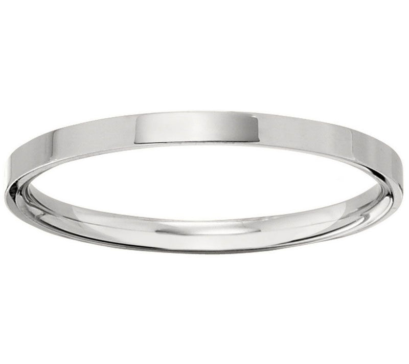 Women's Platinum 2.5mm Flat Wedding Band — Main view