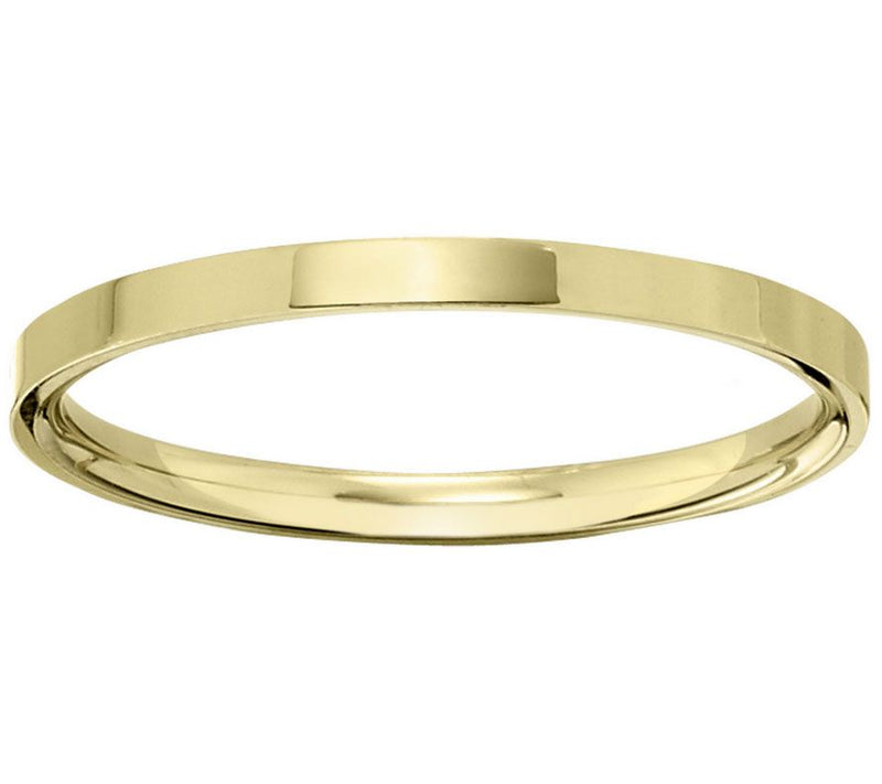 Men's 18K Yellow Gold 2.5mm Flat Wedding Band — Main view