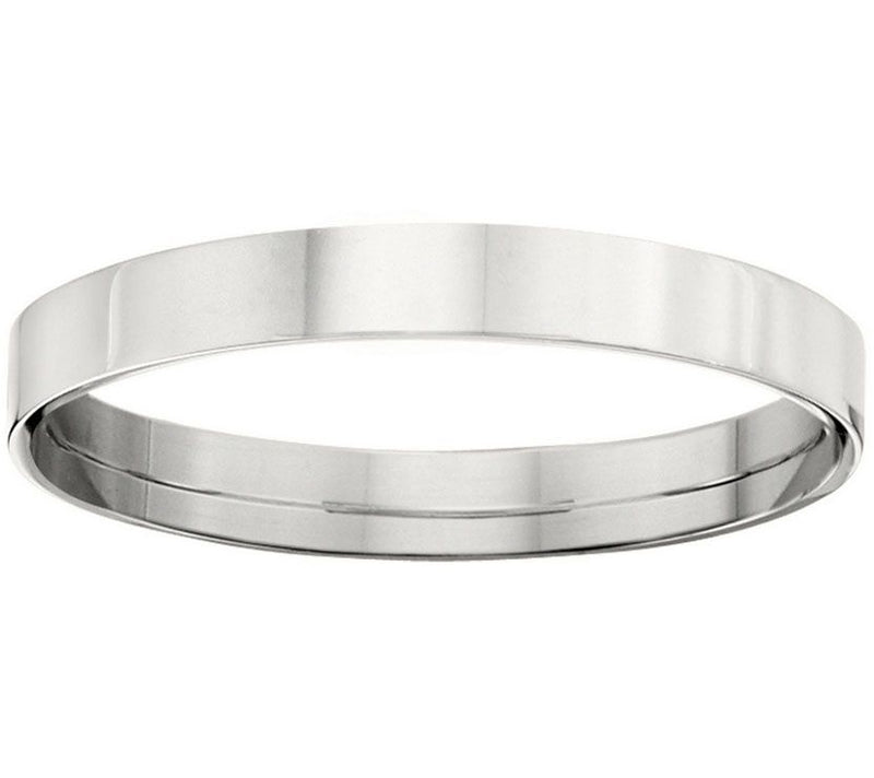 Women's 18K White Gold 3mm Flat Wedding Band — Main view