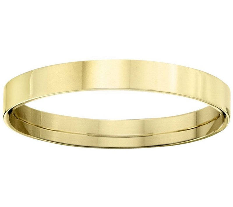Women's 18K Yellow Gold 3mm Flat Wedding Band — Main view