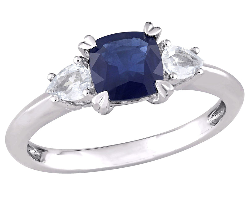 Bellini 1.70 cttw Blue & White Sapphire Engagement Ring — Main view
