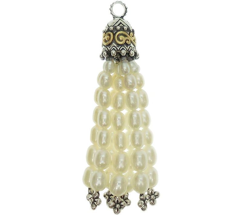 Barbara Bixby Sterling & 18K Cultured Pearl Tassel Pendant — View 5