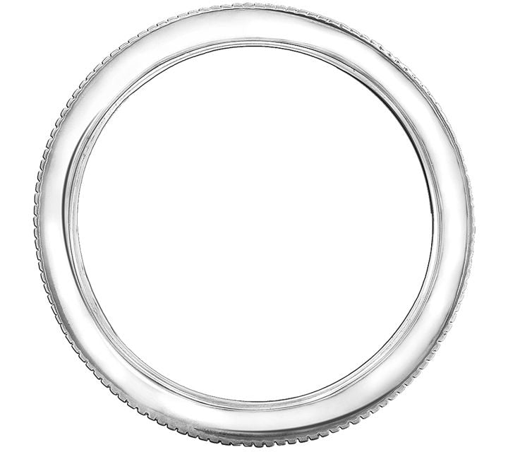 Diamonique 1.10 cttw Round Eternity Band Ring,Platinum Clad — View 2