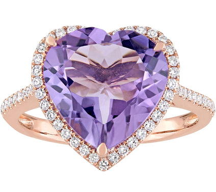 Bellini 5.35 ct Amethyst & 1/4 cttw Diamond Heat Halo Ring