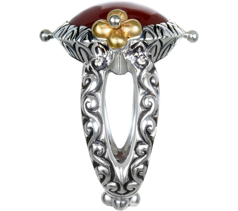 Barbara Bixby Sterling & 14K Carnelian Ring — View 3