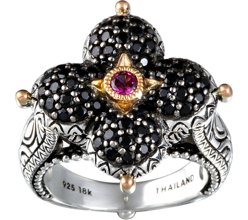 Barbara Bixby Sterling & 18K 1.00 cttw GemstoneRing — Main view