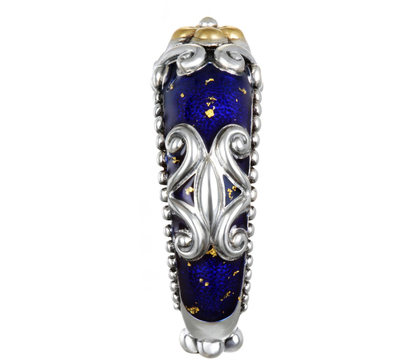 Barbara Bixby Sterling & 18K Enamel Band Ring — View 7
