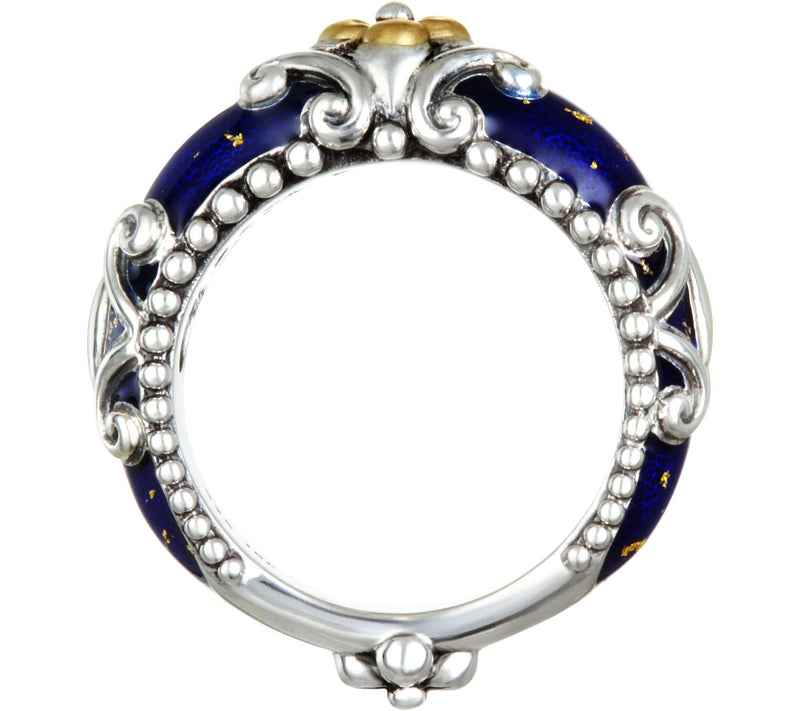 Barbara Bixby Sterling & 18K Enamel Band Ring — View 6