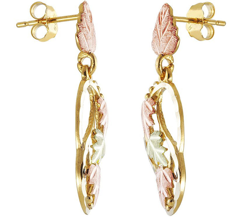Black Hills Swirling Vine Earrings 10K/12K — View 2