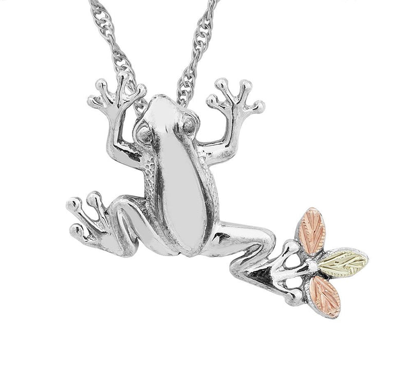 Black Hills Frog Pendant with Chain Sterling/1 2K Gold — Main view