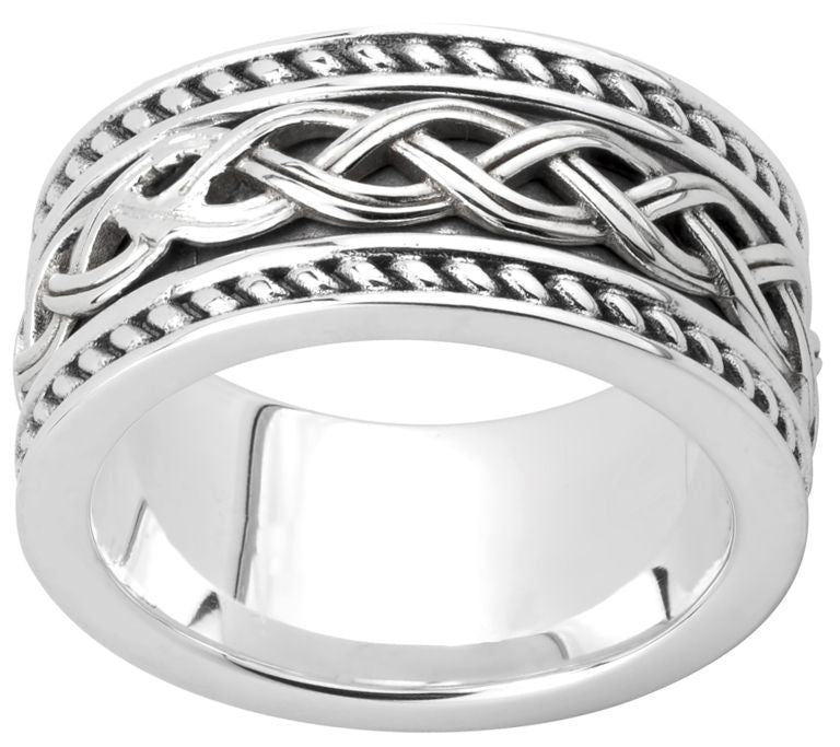 Solvar Sterling Celtic Band Ring — Main view