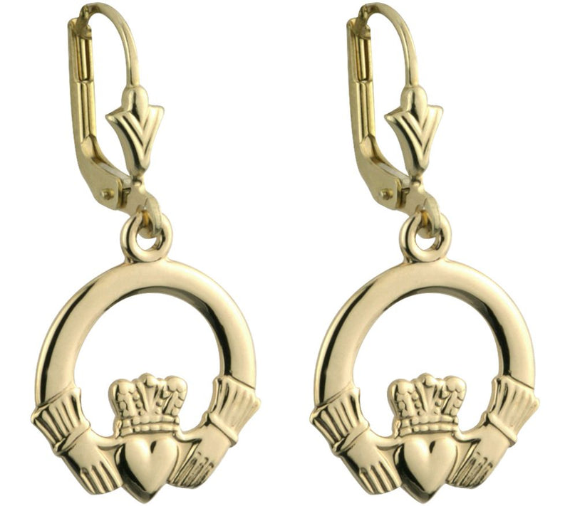 Solvar 14K Claddagh Drop Earrings — Main view