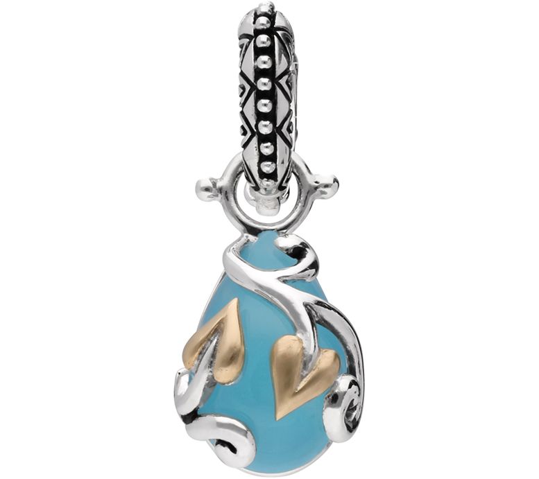 Barbara Bixby Sterling & 18K Blue Chaceldony Pendant — Main view