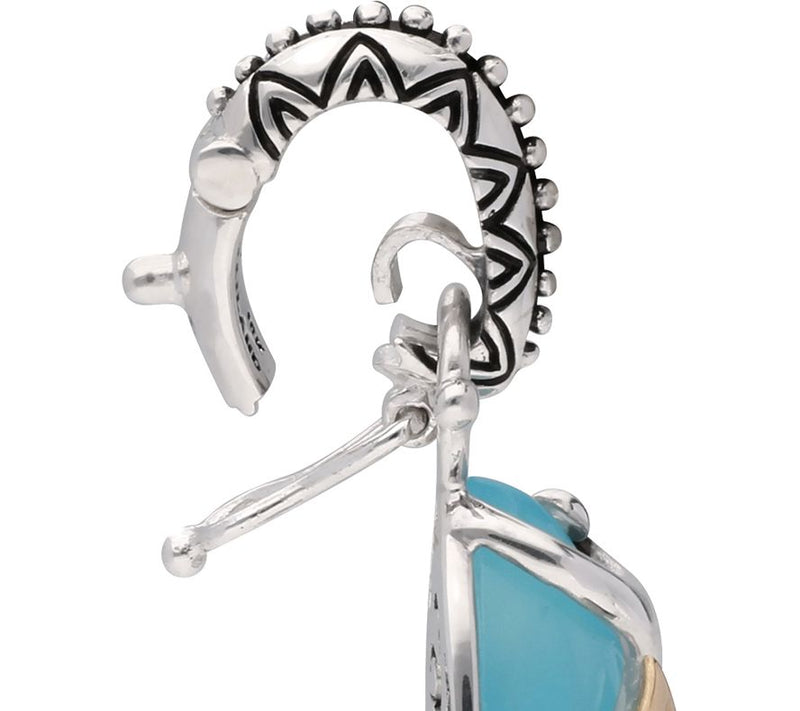 Barbara Bixby Sterling & 18K Blue Chaceldony Pendant — View 3