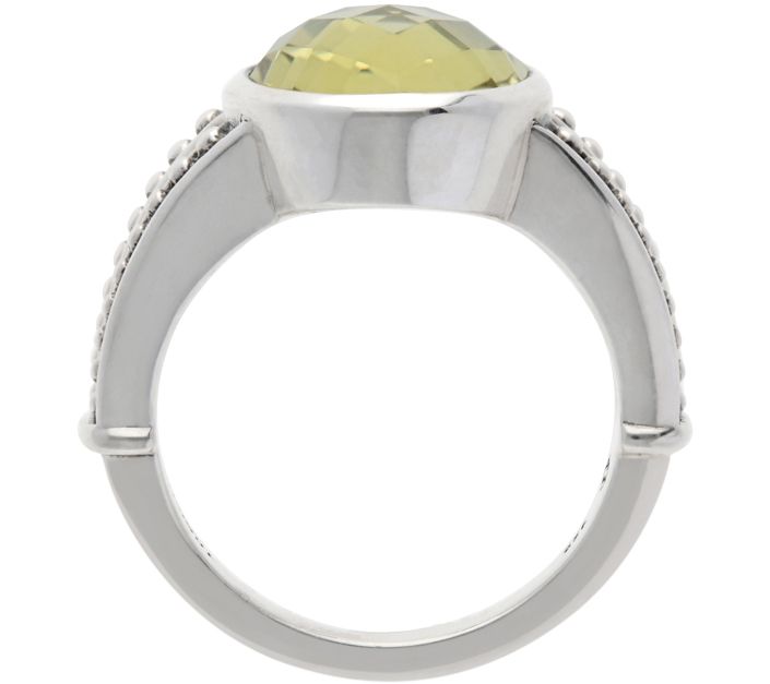 Elyse Ryan Sterling 4.85 cttw Oval Lemon QuartzRing — View 2