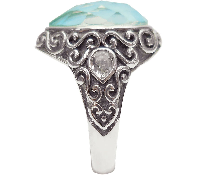 Elyse Ryan Sterling Pear Shaped Gemstone Ring — View 6