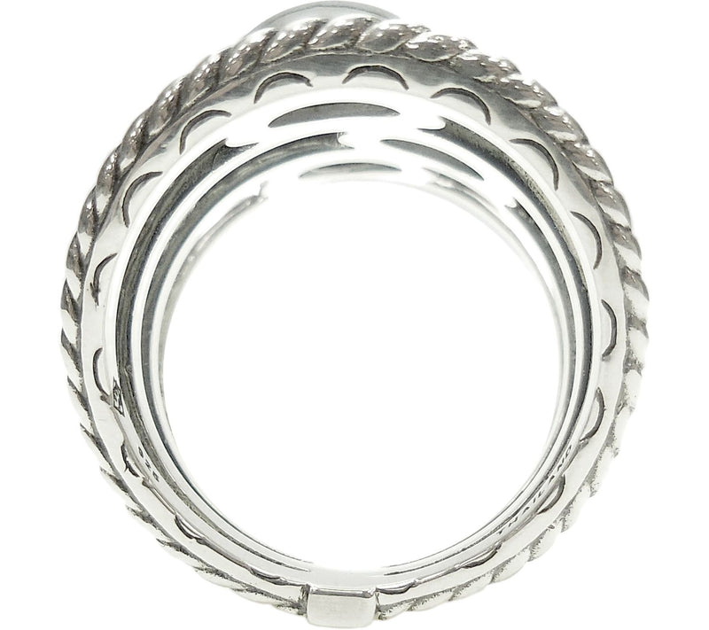 Elyse Ryan Sterling Gemstone Station Wrap Ring — View 9