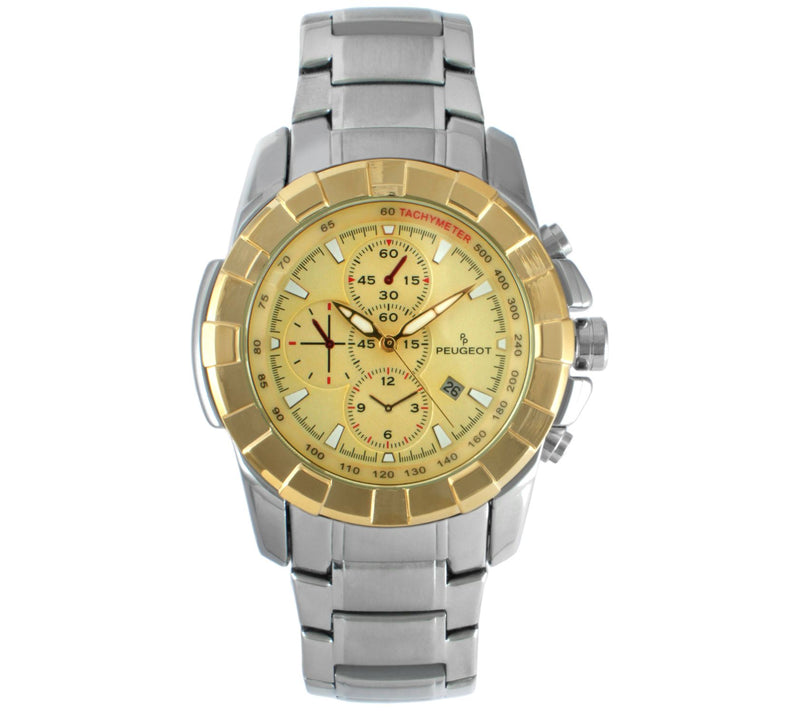Peugeot Men's Stainless Sport Bracelet Watch — View 3
