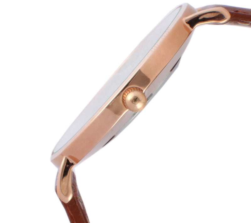Peugeot Men's 14K Gold-Plated Stainless Steel Round Slim Watc — View 6