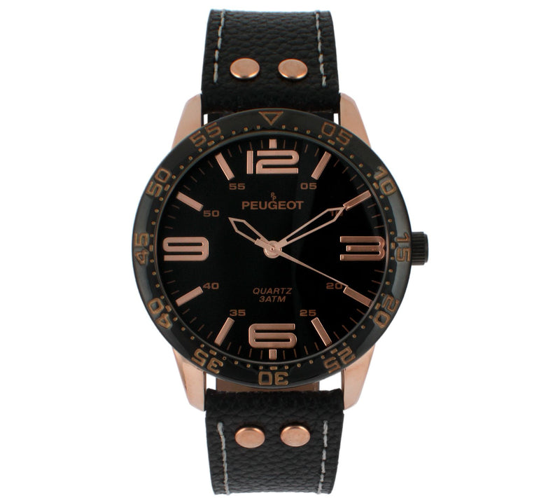 Peugeot Men's Stainless Aviator Sport Watch — View 5