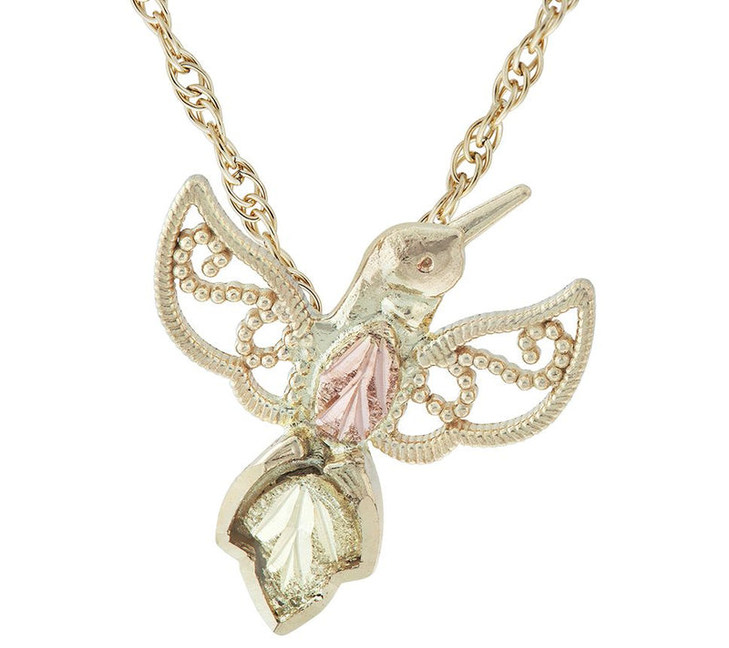 Black Hills Hummingbird Pendant w/ Chain, 10K/1 2K Gold — Main view