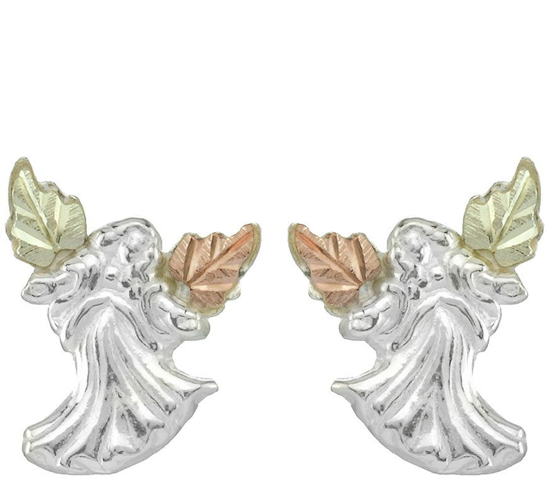 Black Hills Angel Heart Earrings, Sterling/12K ld — Main view