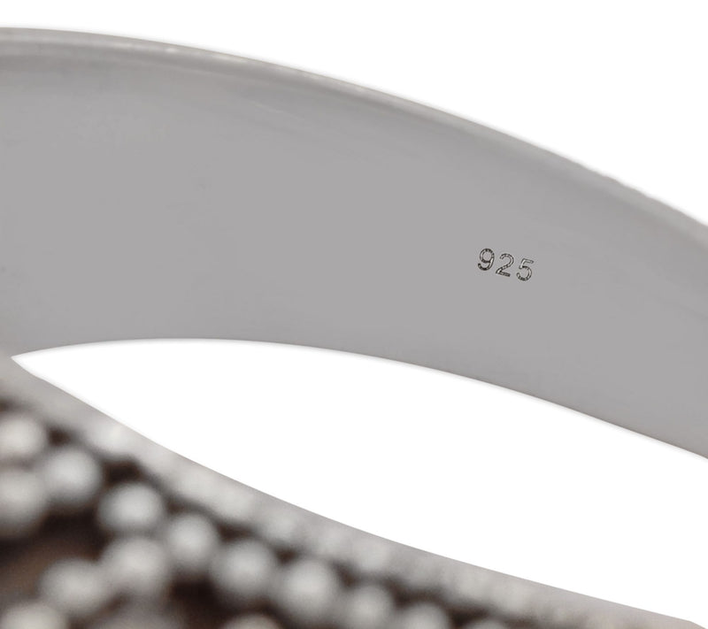 Artisan Crafted Sterling Silver Round Blue Quartz Ring — View 4