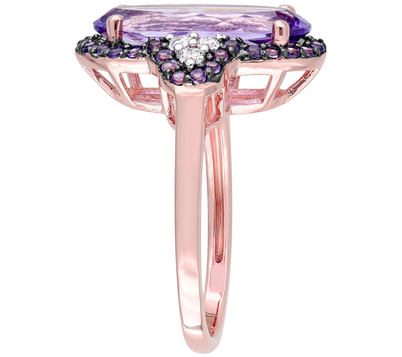 14K Rose Gold-Plated Sterling Silver & AmethystRing 3.50 cttw — View 2