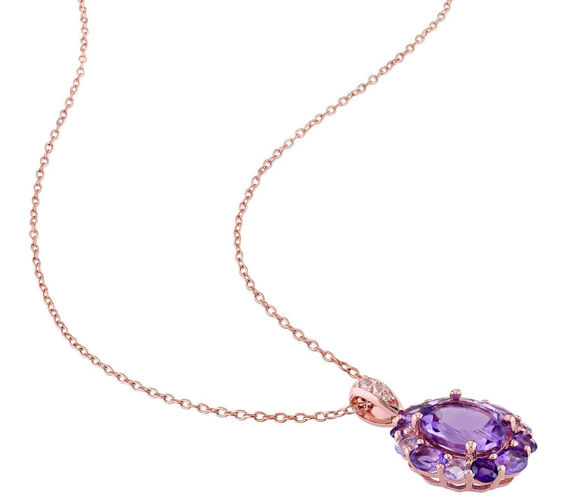 Sterling & 14K 9.15 cttw Multi-Gem Necklace & Earrings Set — View 4