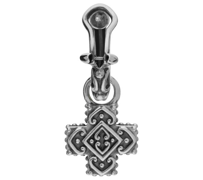 Elyse Ryan Sterling Silver Gemstone Cross D ropEarrings — View 10