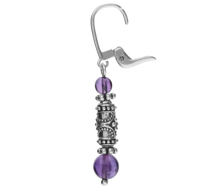 Elyse Ryan Sterling Gemstone Dangle Earrings — View 9