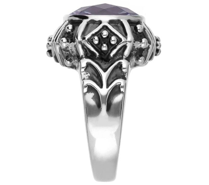 Elyse Ryan Sterling Silver 4.50 cttw Amethyst Ring — View 3