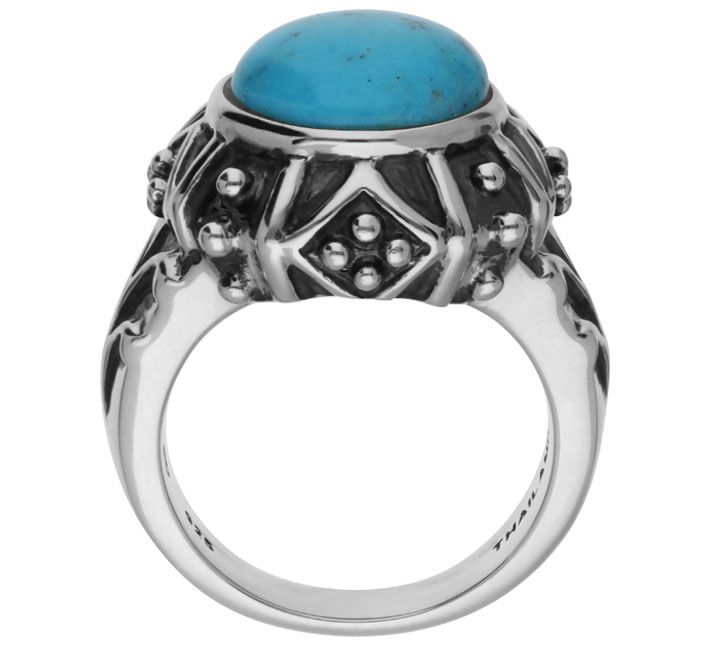 Elyse Ryan Sterling Silver Turquoise Ring — View 2