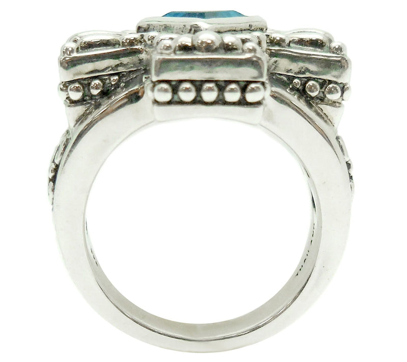 Elyse Ryan Sterling Silver Gemstone Cross Ring — View 7