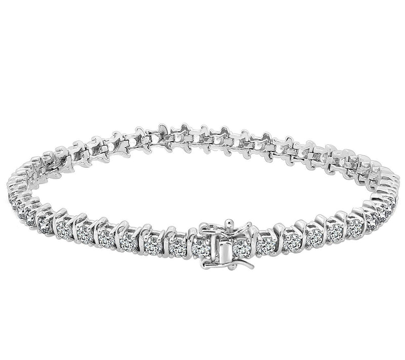 Diamonique 5.40 cttw Tennis Bracelet, Plati numClad — View 2
