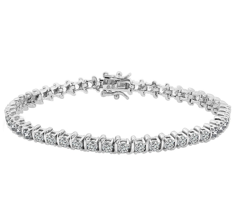 Diamonique 5.40 cttw Tennis Bracelet, Plati numClad — Main view