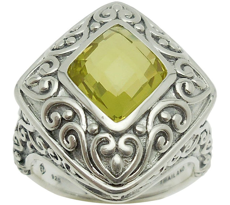 Elyse Ryan Sterling Silver 3.00 cttw Lemon Quartz Ring — Main view