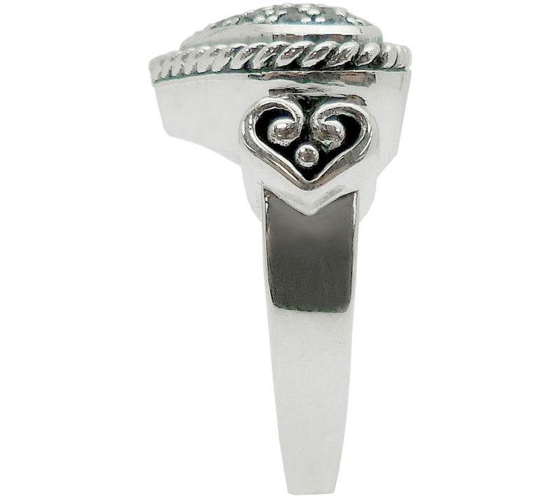 Elyse Ryan Sterling White Topaz Heart Ring — View 3