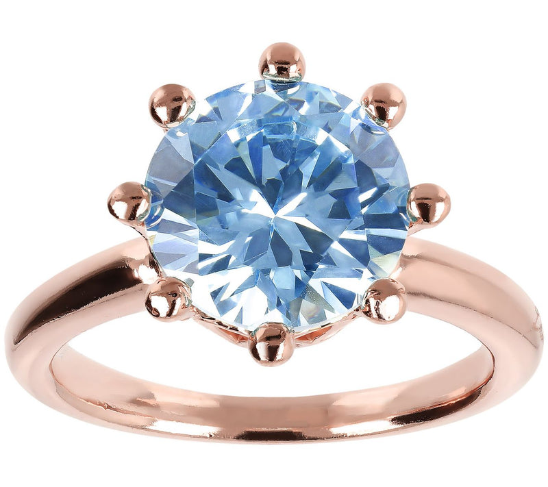 Bronzo Italia Polished Faceted Crystal Ring — View 11