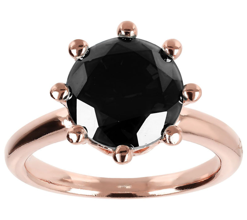 Bronzo Italia Polished Faceted Crystal Ring — View 4