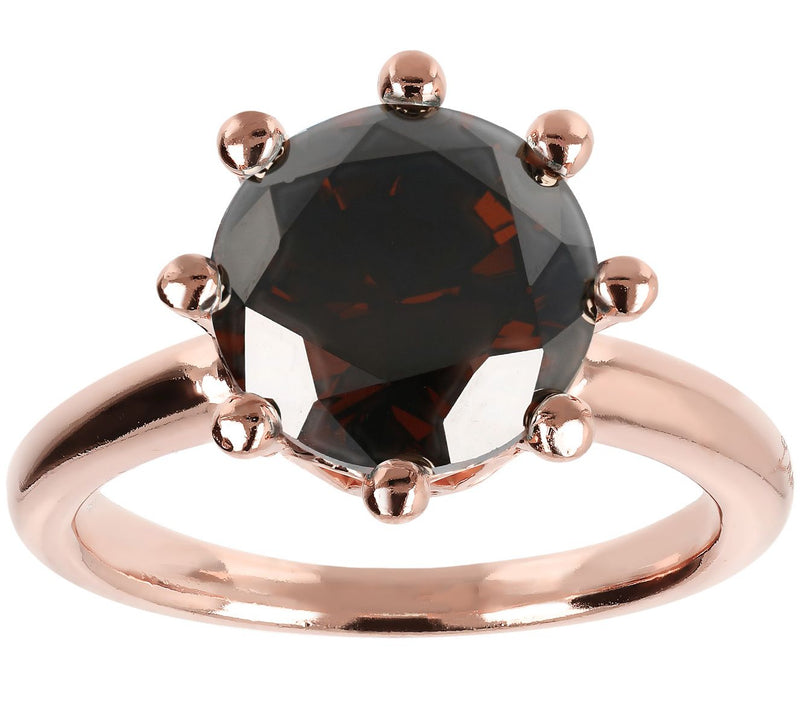 Bronzo Italia Polished Faceted Crystal Ring — View 7
