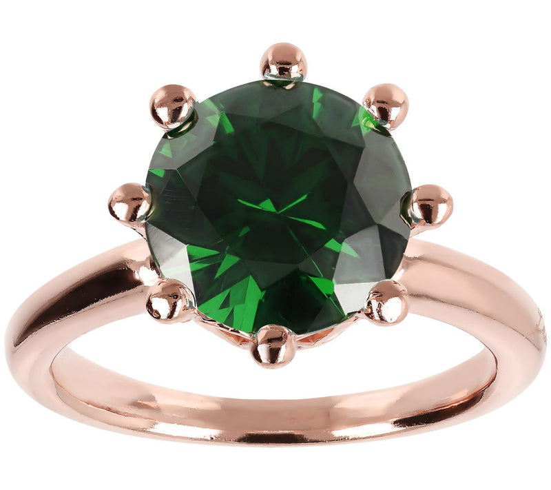 Bronzo Italia Polished Faceted Crystal Ring — View 13