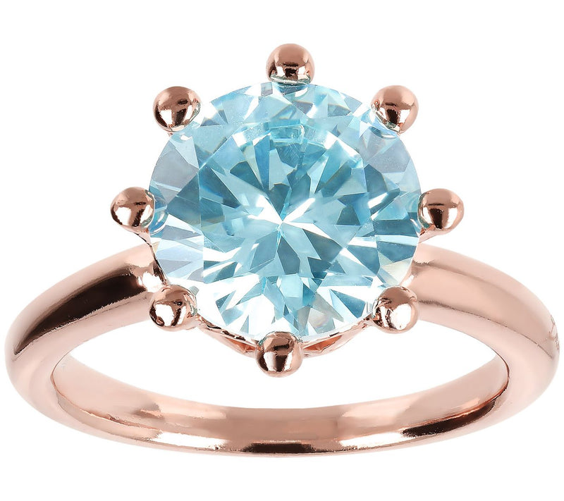 Bronzo Italia Polished Faceted Crystal Ring — View 15