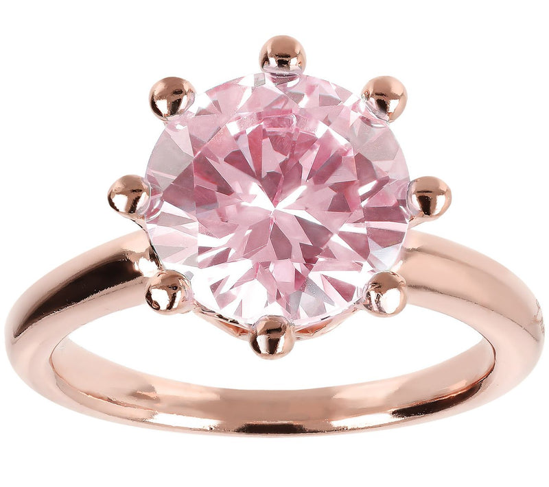 Bronzo Italia Polished Faceted Crystal Ring — View 17