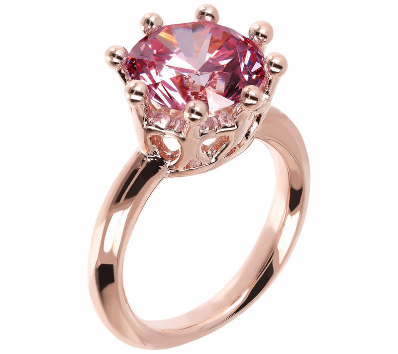 Bronzo Italia Polished Faceted Crystal Ring — View 19