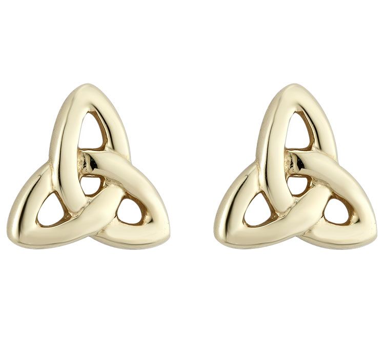 Solvar 14K Trinity Stud Earrings — Main view
