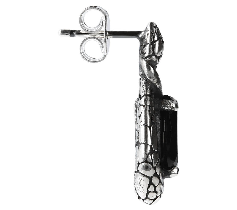 Mistero Sterling Silver Black Spinel Pear-Shaped Earrings — View 2