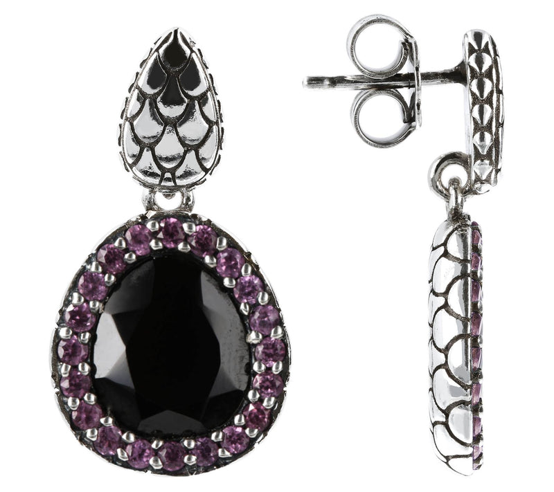 Mistero Sterling Silver Multi-Gemstone Dangle Earrings — View 9