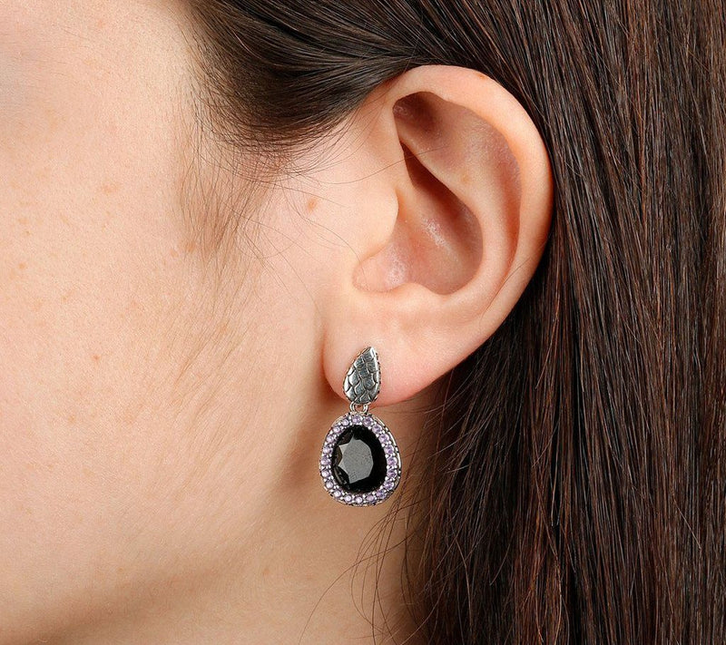 Mistero Sterling Silver Multi-Gemstone Dangle Earrings — View 10