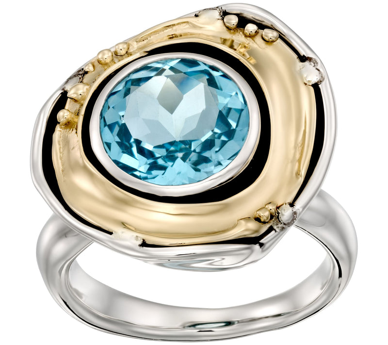 Hagit Sterling & 14K Gold 5.00 ct Blue Topaz Ring — Main view